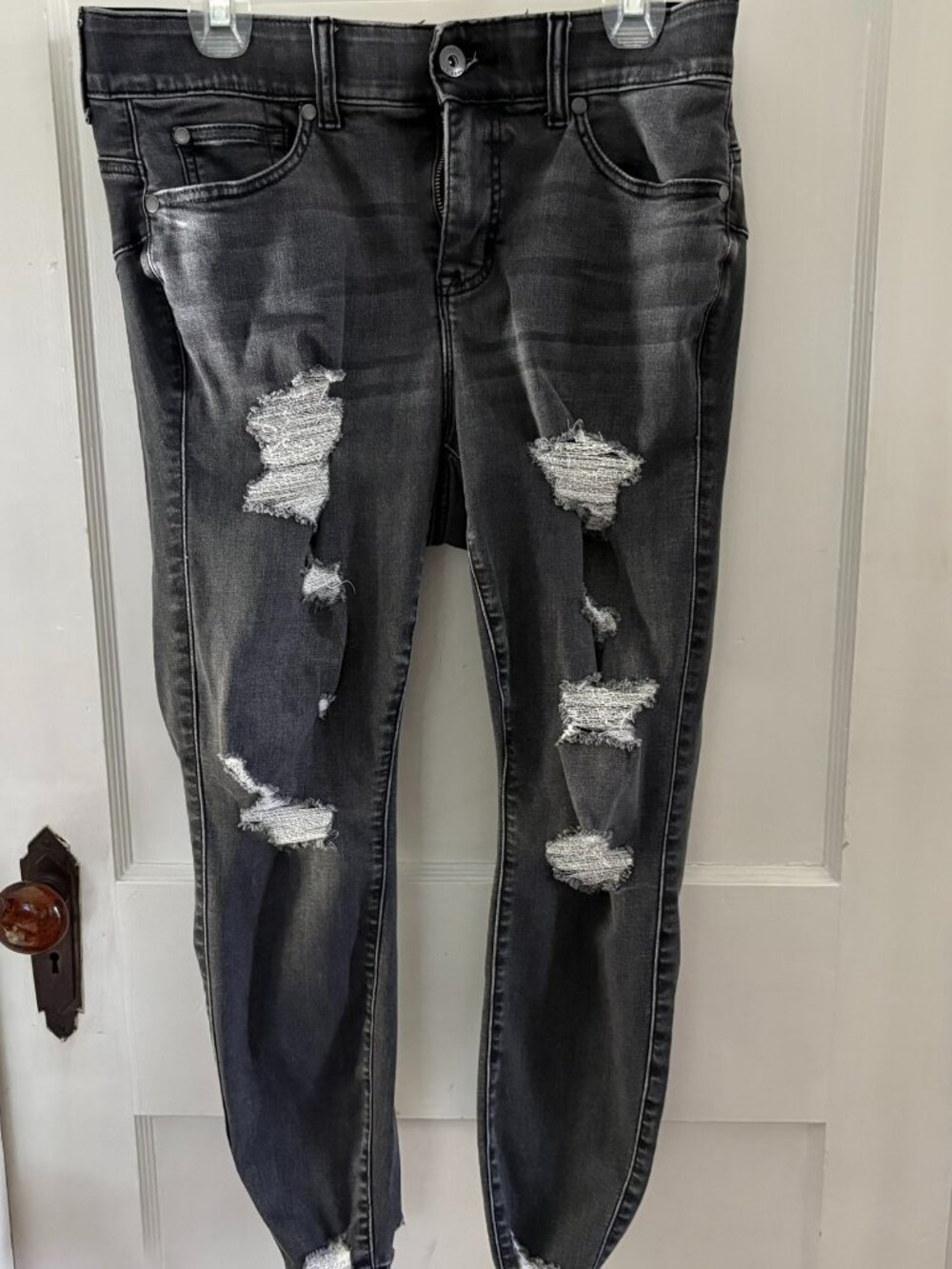 Torrid Bombshell Skinny Super Soft Distressed Black Jeans